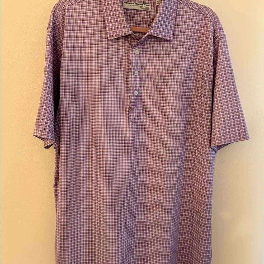 Carnoustie Performance Men's Purple Checkered Shirt